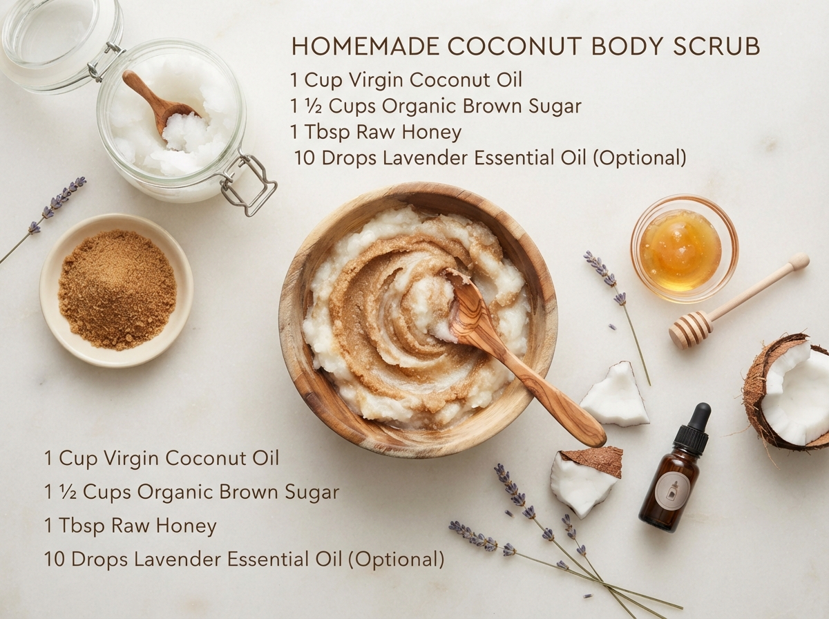 DIY beauty routines and natural beauty hacks featuring beauty uses for coconut oil