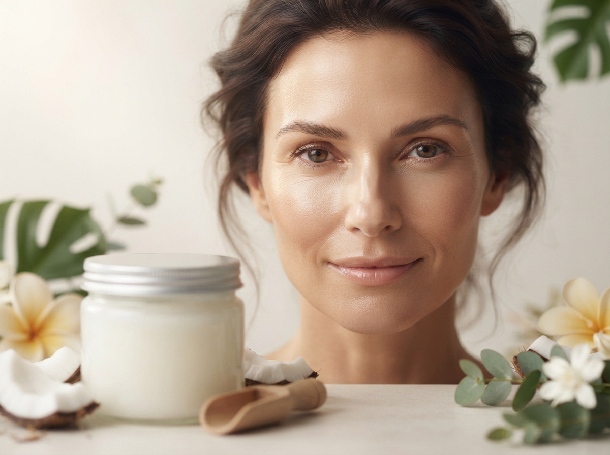 Glowing skin and natural glow from daily beauty uses for coconut oil