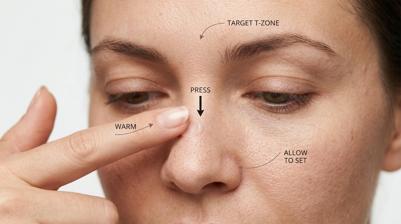 Applying mattifying primer for oily acne prone skin step by step