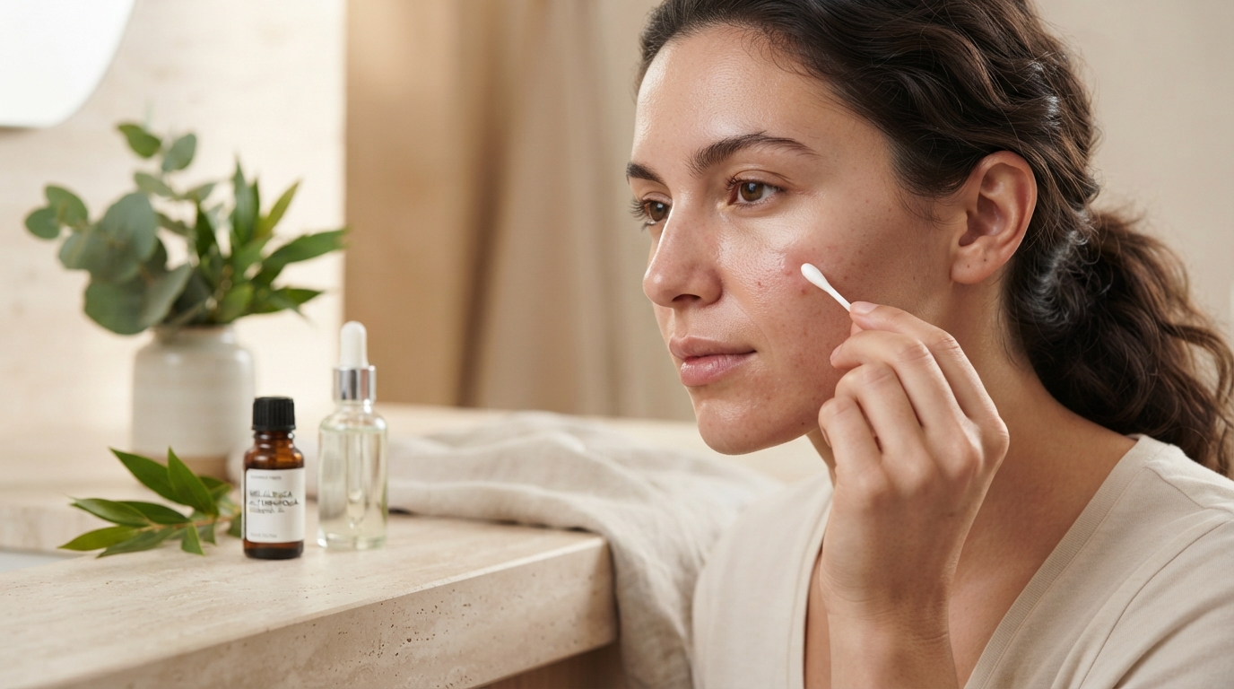 Targeting blemish-prone skin safely using melaleuca oil uses and carrier oils